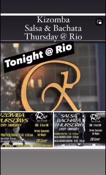 Kizomba Salsa Bachata Thursdays At Rio Bar And Grill