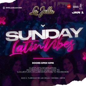 Sunday Latin Vibes At La Jolla Night Club 300x300