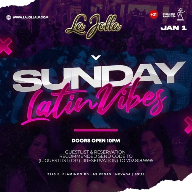Sunday Latin Vibes At La Jolla Night Club 768x768